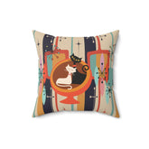 Kate McEnroe New York Groovy Mid Century Modern Atomic Cat Egg Chair Throw Pillow with InsertThrow Pillows24228638806815651089