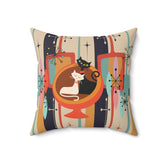 Kate McEnroe New York Groovy Mid Century Modern Atomic Cat Egg Chair Throw Pillow with InsertThrow Pillows24228638806815651089