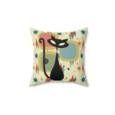 Kate McEnroe New York Groovy Mid Century Modern Atomic Cat Throw Pillow with Insert, Franciscan Diamond Starburst Retro Accent PillowsThrow Pillows22621666890820722728