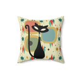 Kate McEnroe New York Groovy Mid Century Modern Atomic Cat Throw Pillow with Insert, Franciscan Diamond Starburst Retro Accent PillowsThrow Pillows22621666890820722728