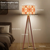 Kate McEnroe New York Groovy Mid Mod Floral Tripod Floor Lamp, Retro 70s Flower Power Drum Shade LightTripod Floor Lampsrhr1aI9eVe