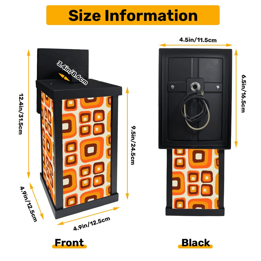 Kate McEnroe New York Groovy Mod 70s Orange Wall Sconce, Mid Century Modern Indoor Outdoor, Funky Porch LampOutdoor Wall LightsBnqfFTJTsk