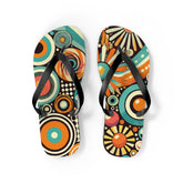 Kate McEnroe New York Groovy Orbs 70s Flip Flops, Retro Psychedelic Beach SandalsFlip Flops24868501142272251671