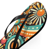 Kate McEnroe New York Groovy Orbs 70s Flip Flops, Retro Psychedelic Beach SandalsFlip Flops98737587492063124339