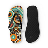 Kate McEnroe New York Groovy Orbs 70s Flip Flops, Retro Psychedelic Beach SandalsFlip Flops98737587492063124339