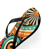 Kate McEnroe New York Groovy Orbs 70s Flip Flops, Retro Psychedelic Beach SandalsFlip Flops98737587492063124339