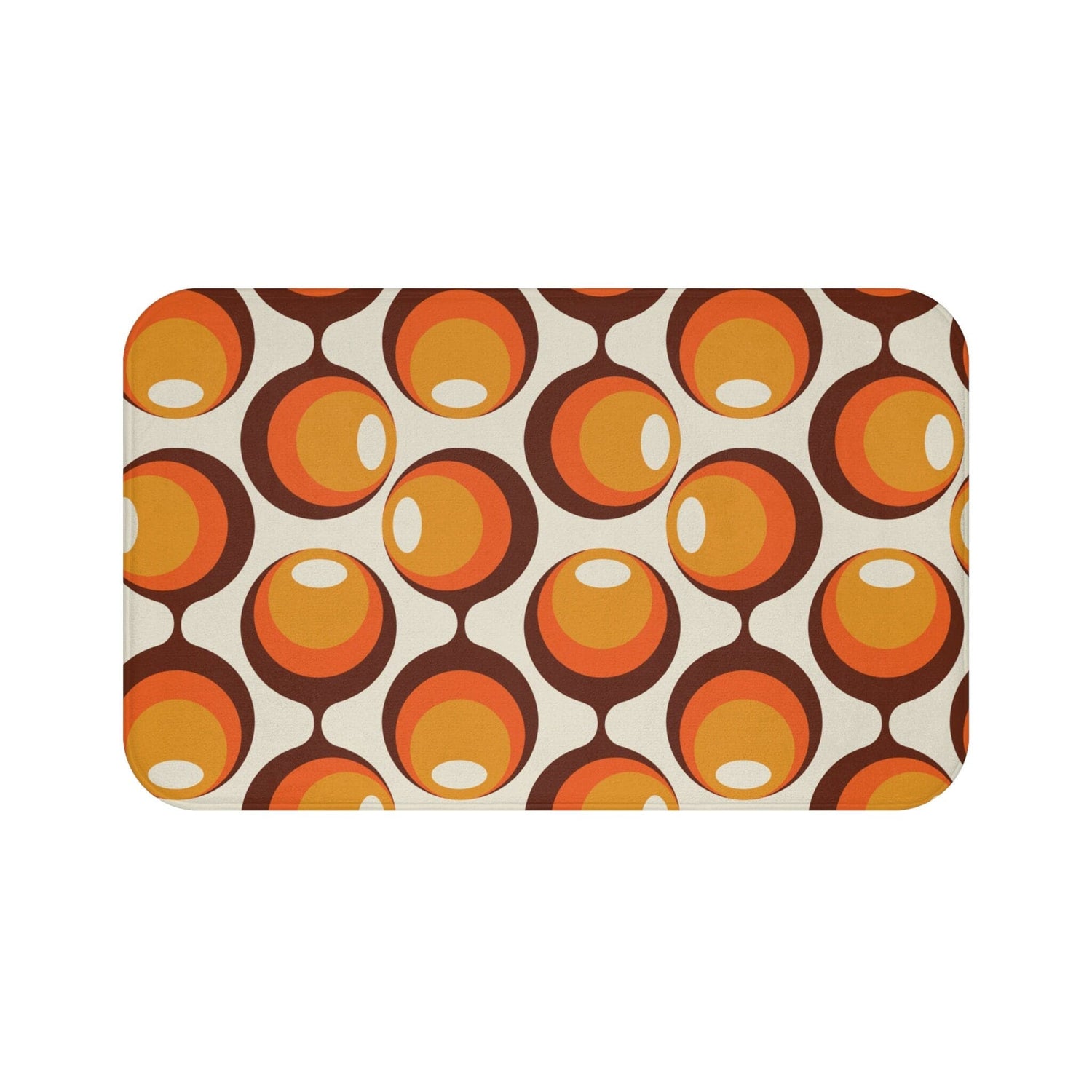 Kate McEnroe New York Groovy Orbs Bath Mat, Retro 70s Hippie MCM Style, Mid Century Modern Bathroom Decor - KM13689723Bath Mats38771392887125185388