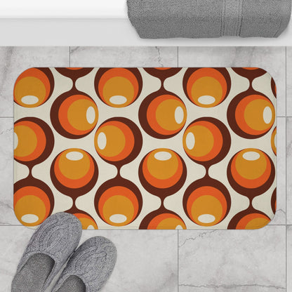 Kate McEnroe New York Groovy Orbs Bath Mat, Retro 70s Hippie MCM Style, Mid Century Modern Bathroom Decor - KM13689723Bath Mats38771392887125185388