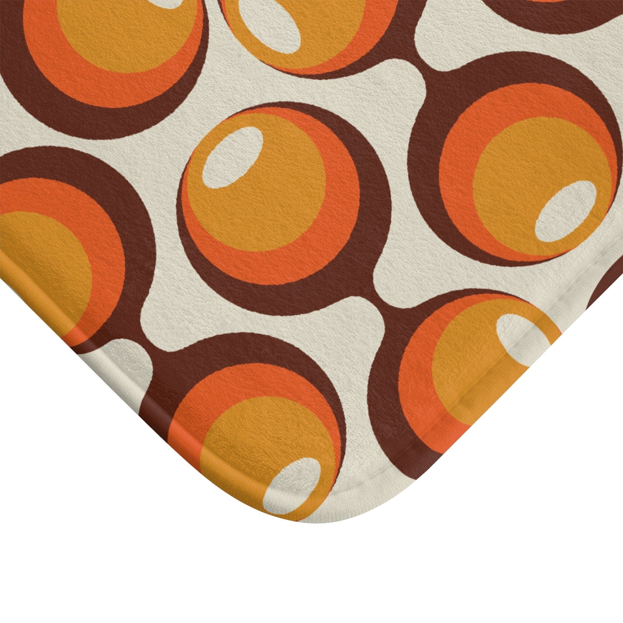 Kate McEnroe New York Groovy Orbs Bath Mat, Retro 70s Hippie MCM Style, Mid Century Modern Bathroom Decor - KM13689723Bath Mats38771392887125185388