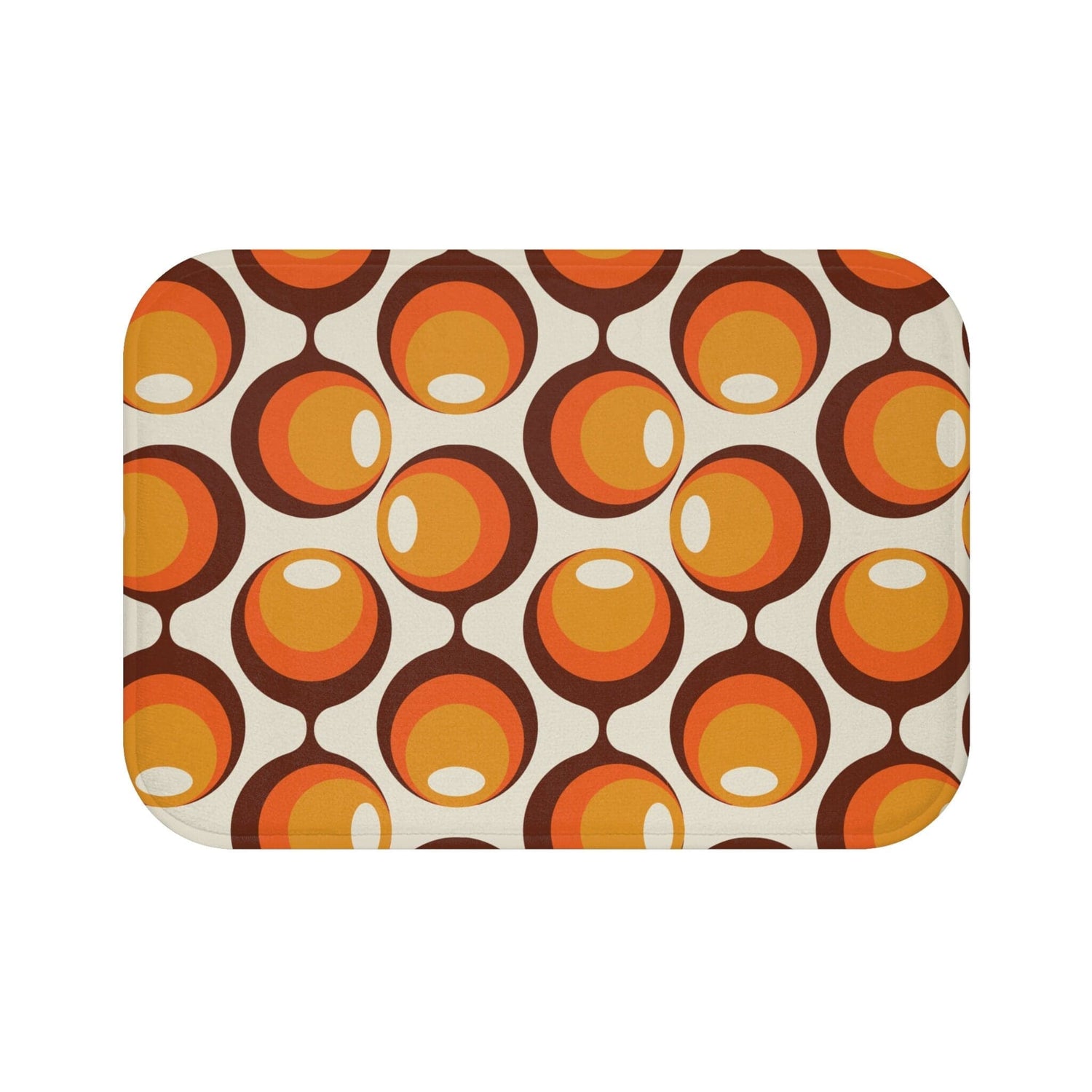 Kate McEnroe New York Groovy Orbs Bath Mat, Retro 70s Hippie MCM Style, Mid Century Modern Bathroom Decor - KM13689723Bath Mats38771392887125185388