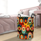 Kate McEnroe New York Groovy Orbs MCM Laundry Basket, Mid Century Modern Organizer, Retro Color Block Storage BinLaundry Baskets8G3XzJWqtx