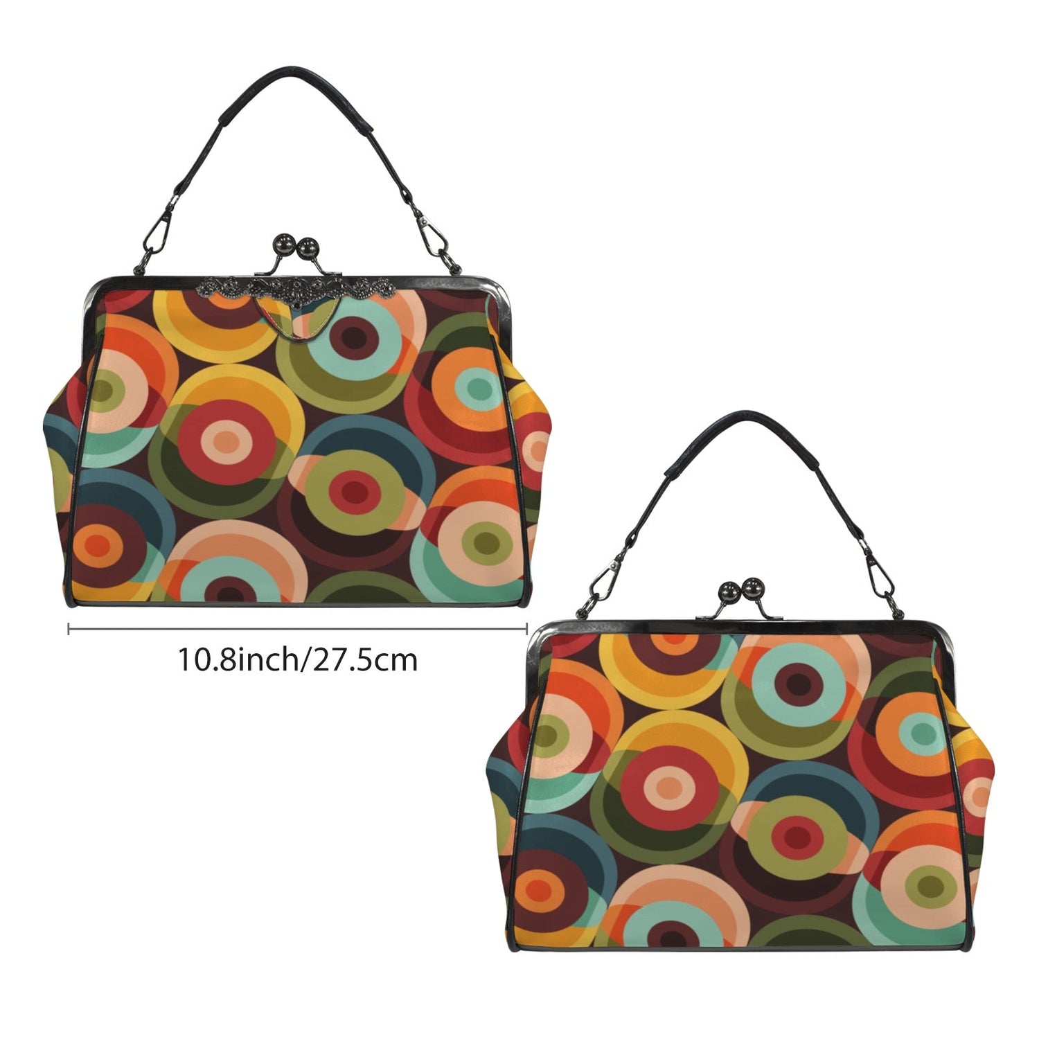 Kate McEnroe New York Groovy Orbs Mid Century Modern Kisslock Crossbody Shoulder BagCrossbody BagsD3187097