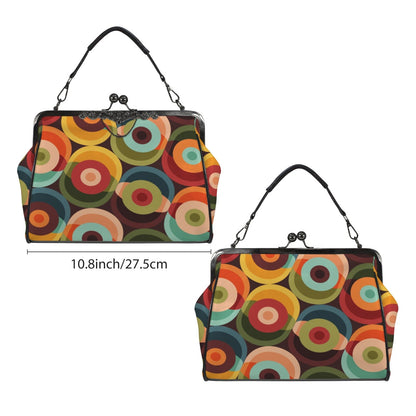 Kate McEnroe New York Groovy Orbs Mid Century Modern Kisslock Crossbody Shoulder BagCrossbody BagsD3187097