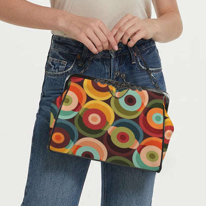 Kate McEnroe New York Groovy Orbs Mid Century Modern Kisslock Crossbody Shoulder BagCrossbody BagsD3187097