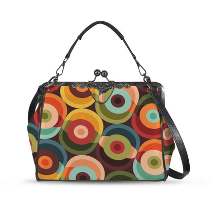 Kate McEnroe New York Groovy Orbs Mid Century Modern Kisslock Crossbody Shoulder BagCrossbody BagsD3187097