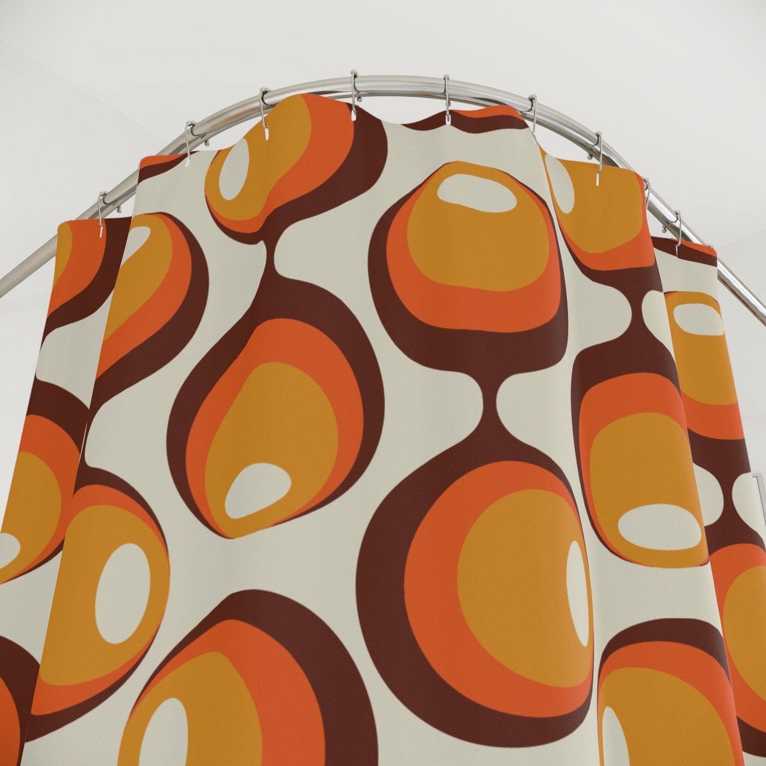 Kate McEnroe New York Groovy Orbs Shower Curtain, Retro 70s Hippie Style, Mid Century Bathroom Decor - KM13679723Shower CurtainsS40 - GRV - ORB - 7X7