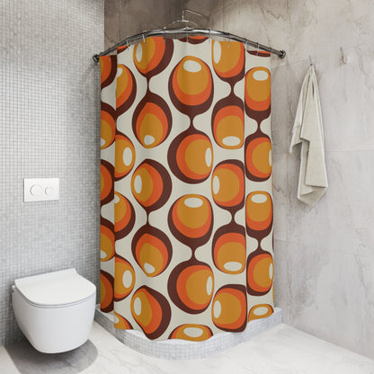 Kate McEnroe New York Groovy Orbs Shower Curtain, Retro 70s Hippie Style, Mid Century Bathroom Decor - KM13679723Shower CurtainsS40 - GRV - ORB - 7X7