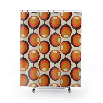 Kate McEnroe New York Groovy Orbs Shower Curtain, Retro 70s Hippie Style, Mid Century Bathroom Decor - KM13679723Shower CurtainsS40 - GRV - ORB - 7X7