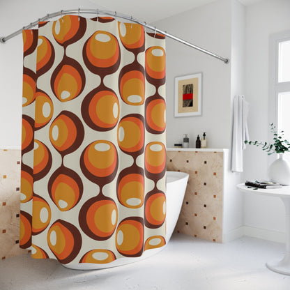 Kate McEnroe New York Groovy Orbs Shower Curtain, Retro 70s Hippie Style, Mid Century Bathroom Decor - KM13679723Shower CurtainsS40 - GRV - ORB - 7X7