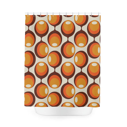 Kate McEnroe New York Groovy Orbs Shower Curtain, Retro 70s Hippie Style, Mid Century Bathroom Decor - KM13679723Shower CurtainsS40 - GRV - ORB - 7X7