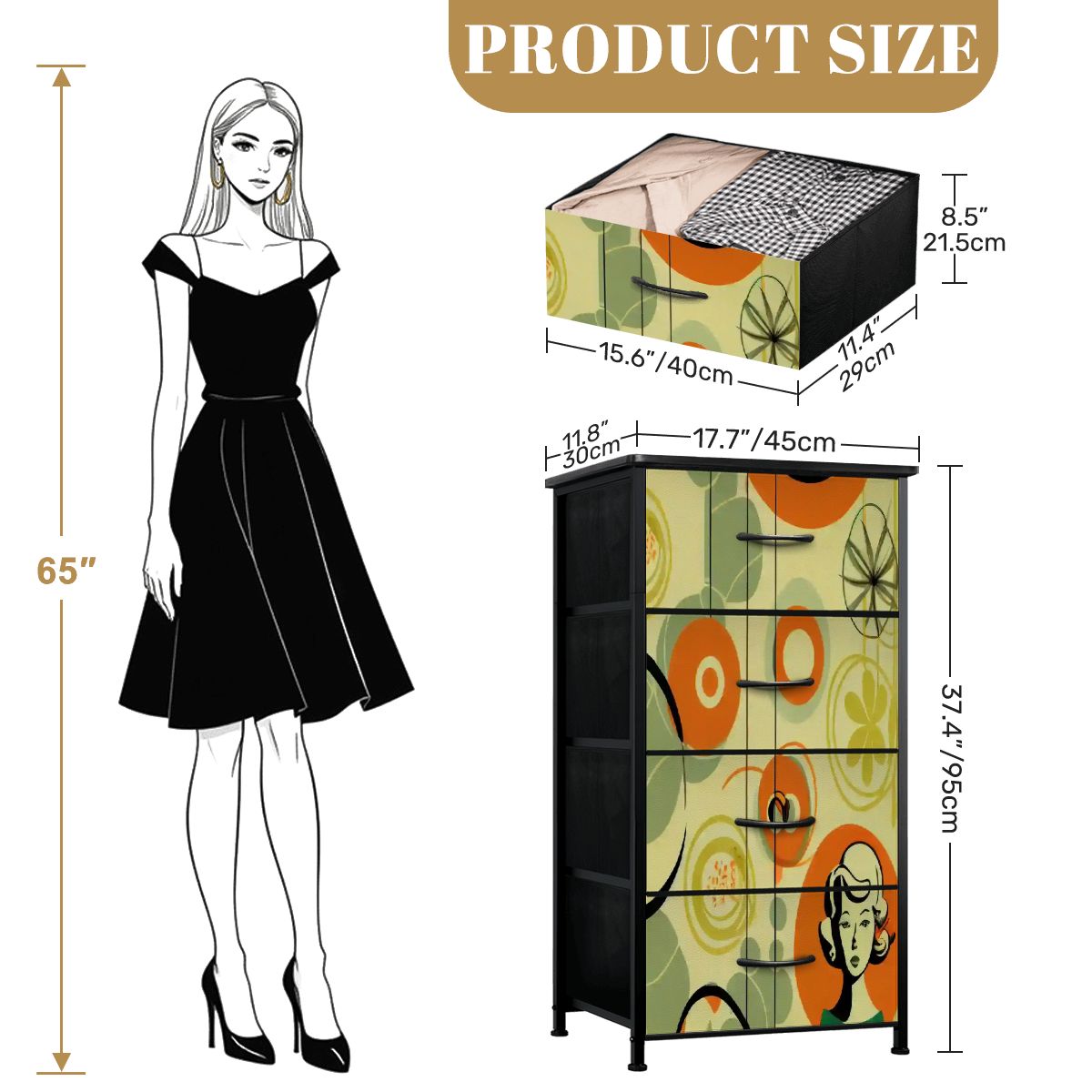 Kate McEnroe New York Groovy Retro 1950s Kitsch 4 Drawer DresserDressersVqIZfH0Ubj