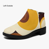 Kate McEnroe New York Groovy Retro 70s Abstract Ankle Boots, MCM Mod Women&