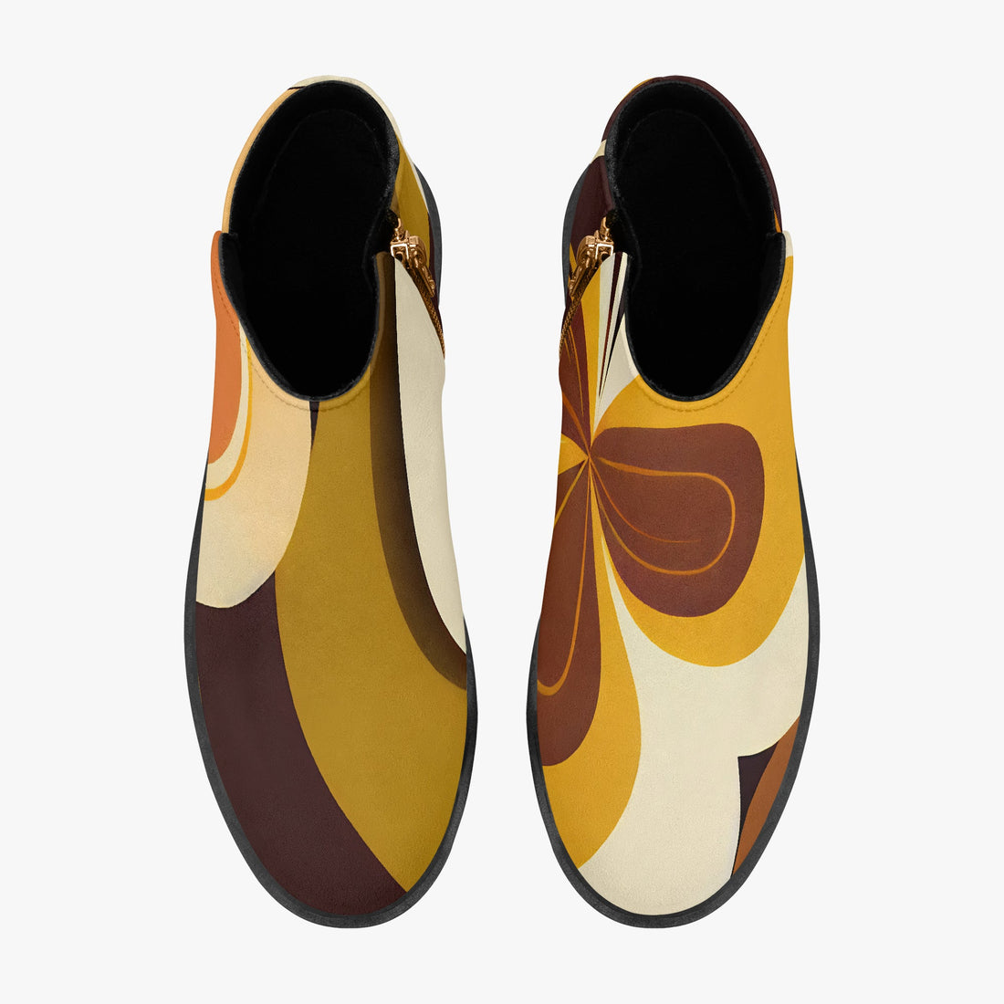 Kate McEnroe New York Groovy Retro 70s Abstract Ankle Boots, MCM Mod Women&