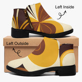 Kate McEnroe New York Groovy Retro 70s Abstract Ankle Boots, MCM Mod Women&