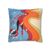 Kate McEnroe New York Groovy Retro Atomic Kitschy Cat Merry Christmas Pillow Cover, Mid Century Modern Cushion Covers, MCM Holiday Pillow CaseThrow Pillow Covers22459229526049089075