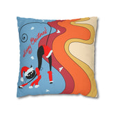 Kate McEnroe New York Groovy Retro Atomic Kitschy Cat Merry Christmas Pillow Cover, Mid Century Modern Cushion Covers, MCM Holiday Pillow CaseThrow Pillow Covers22459229526049089075