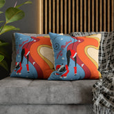 Kate McEnroe New York Groovy Retro Atomic Kitschy Cat Merry Christmas Pillow Cover, Mid Century Modern Cushion Covers, MCM Holiday Pillow CaseThrow Pillow Covers22459229526049089075