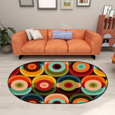 Kate McEnroe New York Groovy Retro Orbs Mid Century Modern Oval Area RugRugsKilri111TO