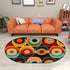 Kate McEnroe New York Groovy Retro Orbs Mid Century Modern Oval Area RugRugsKilri111TO