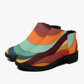 Kate McEnroe New York Groovy Retro Wave Swirl Ankle Boots, 70s MCM Women&