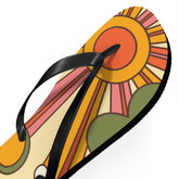 Kate McEnroe New York Groovy Sunshine 70s Flip Flops, Boho Sunburst Beach SandalsFlip Flops24380119764764566400