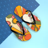 Kate McEnroe New York Groovy Sunshine 70s Flip Flops, Boho Sunburst Beach SandalsFlip Flops24380119764764566400