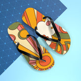 Kate McEnroe New York Groovy Sunshine 70s Flip Flops, Boho Sunburst Beach SandalsFlip Flops24380119764764566400