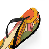 Kate McEnroe New York Groovy Sunshine 70s Flip Flops, Boho Sunburst Beach SandalsFlip Flops24380119764764566400