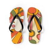 Kate McEnroe New York Groovy Sunshine 70s Flip Flops, Boho Sunburst Beach SandalsFlip Flops26271310745483555850