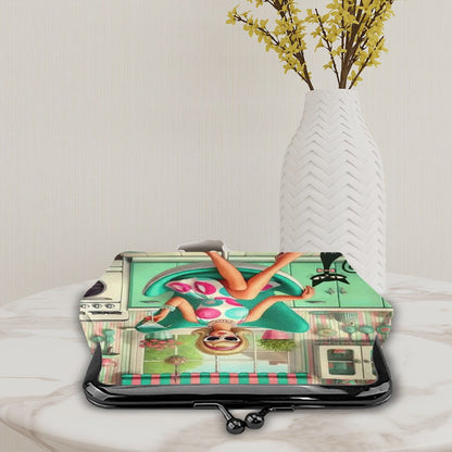 Kate McEnroe New York Groovy Vintage Kitsch Mod Girl Atomic Cat Kisslock Coin PurseCoin PursesDJHqh0yWWL