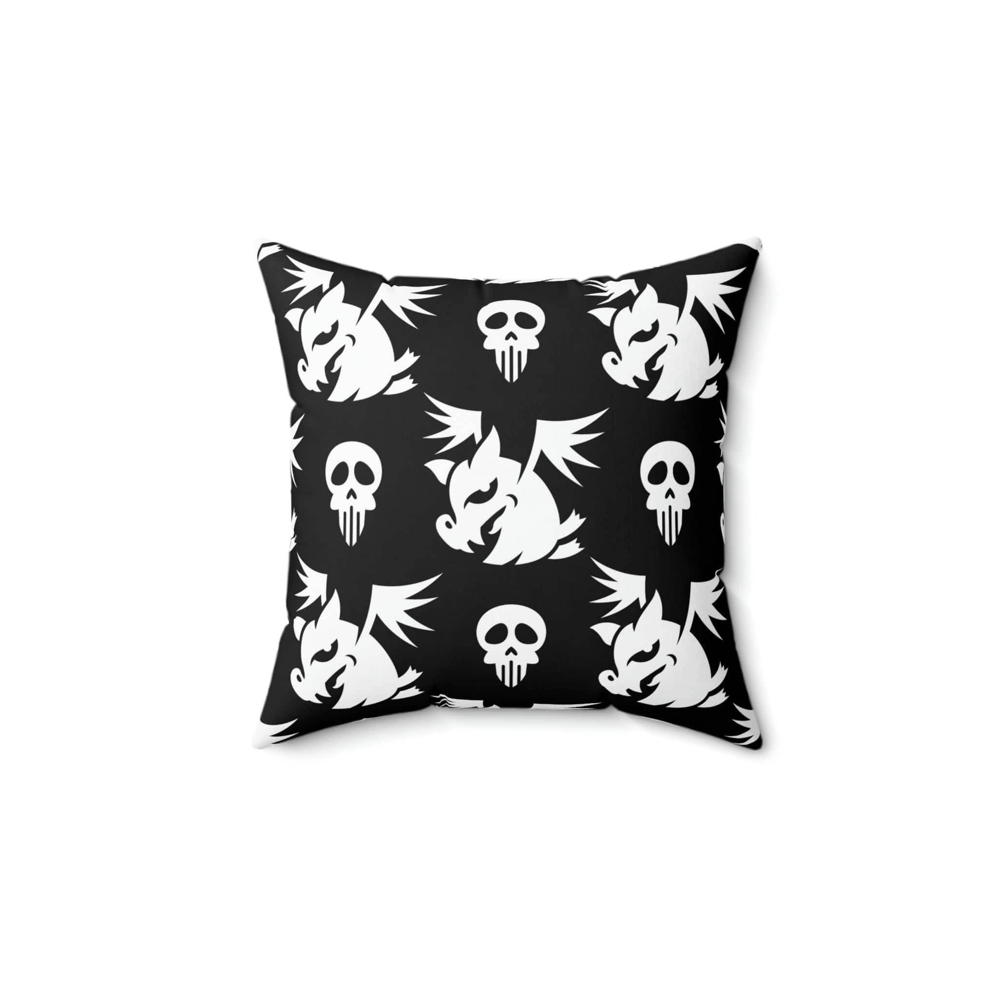Kate McEnroe New York Halloween Bat And Skull Pillow Case Throw Pillow Covers 14&quot; × 14&quot; 3549431871
