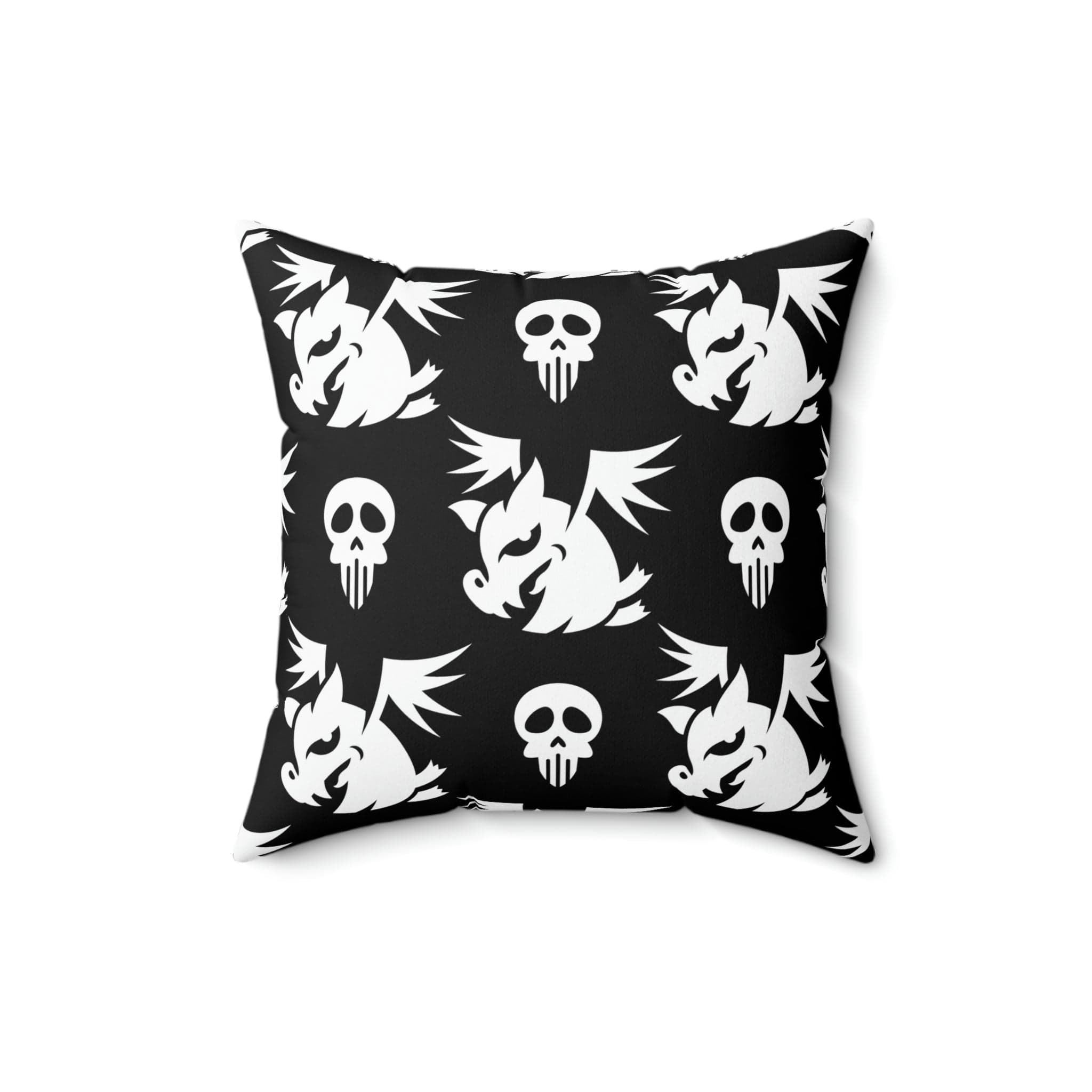 Kate McEnroe New York Halloween Bat And Skull Pillow Case Throw Pillow Covers 16&quot; × 16&quot; 3549431872