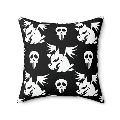 Kate McEnroe New York Halloween Bat And Skull Pillow Case Throw Pillow Covers 20&quot; × 20&quot; 3549431870