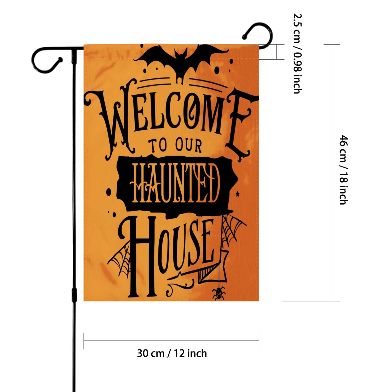 Kate McEnroe New York Halloween Haunted House Garden FlagFlags &amp; WindsocksEP13334204959300