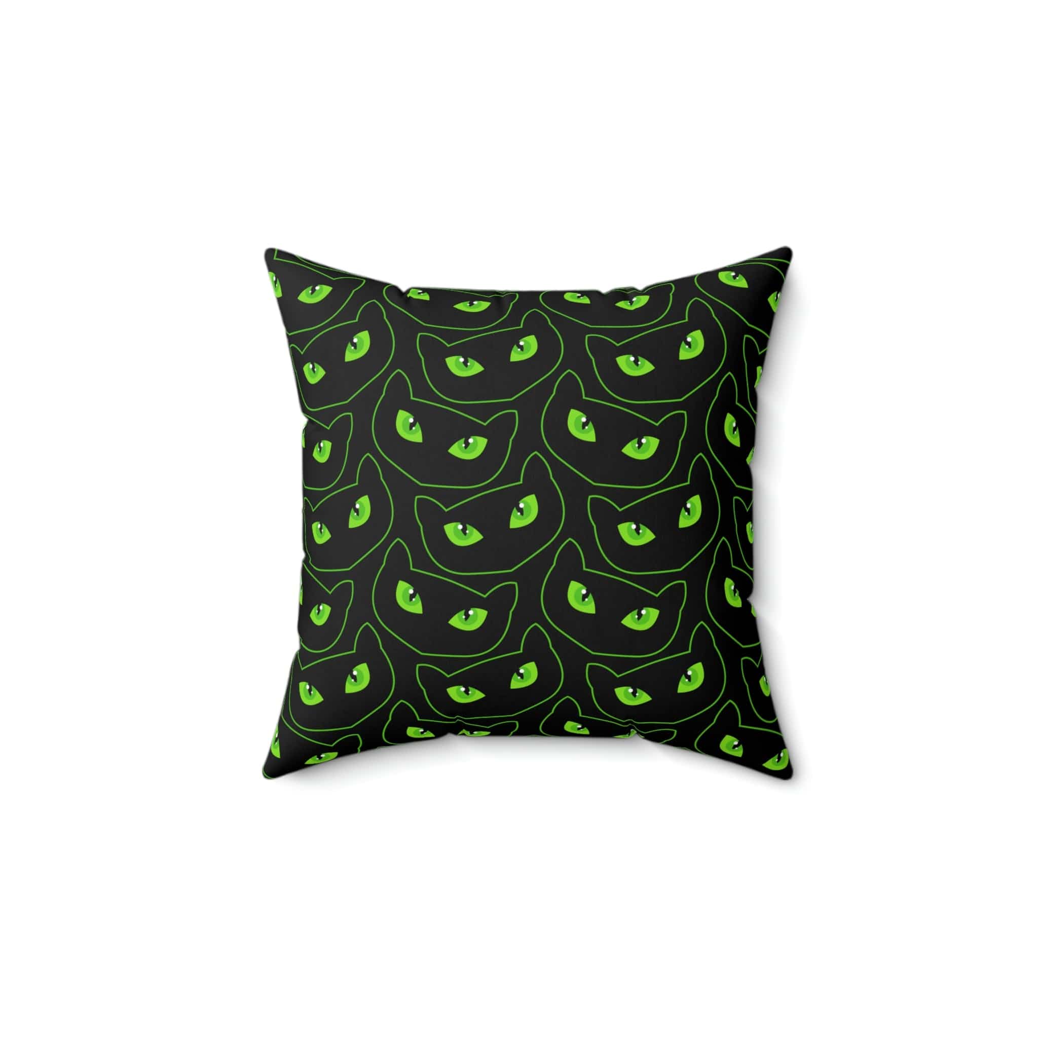 Kate McEnroe New York Halloween Pillow Cover, Spooky Cat Eyes Pillow Case Throw Pillow Covers 14&quot; × 14&quot; 3549431919