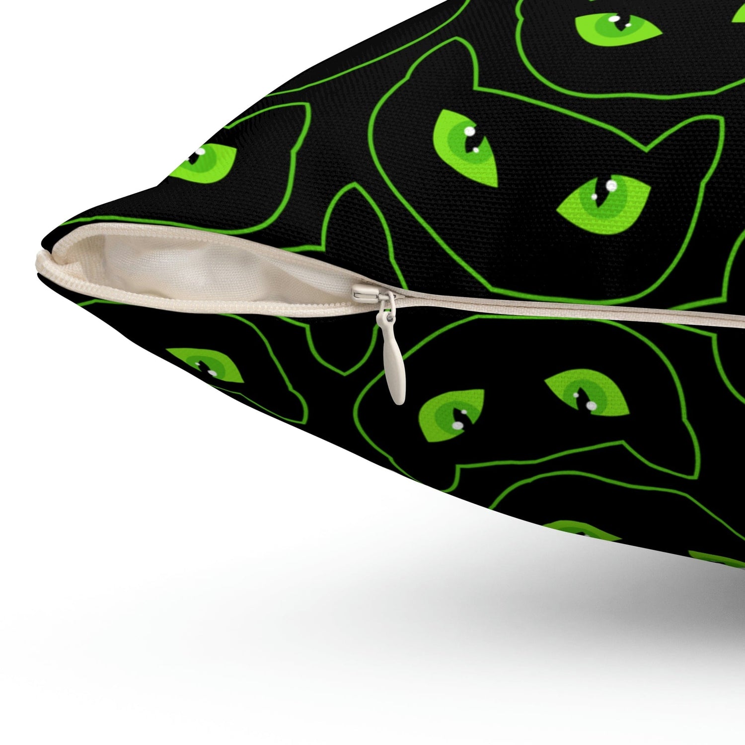 Kate McEnroe New York Halloween Pillow Cover, Spooky Cat Eyes Pillow CaseThrow Pillow Covers3549431917