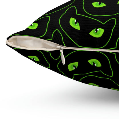 Kate McEnroe New York Halloween Pillow Cover, Spooky Cat Eyes Pillow CaseThrow Pillow Covers3549431919