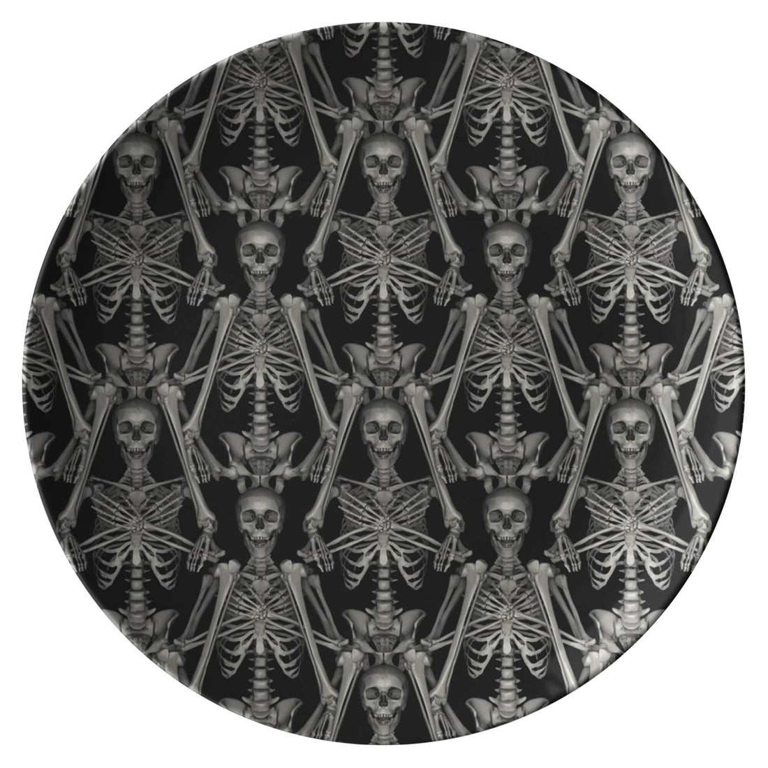 Kate McEnroe New York Halloween Skeleton Dinner PlatePlatesP20 - HAL - SKEL - 1