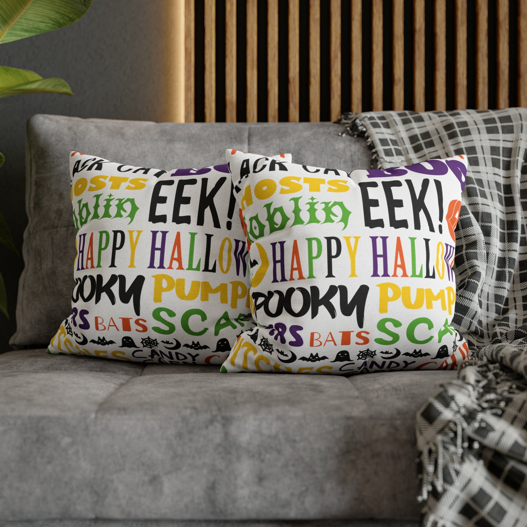 Kate McEnroe New York Halloween Throw Pillow Cover, Trick or Treat, Spooky Witches Haunted House Accent Pillow, Country Farmhouse Home Decor GiftThrow Pillow Covers46724660616554989546