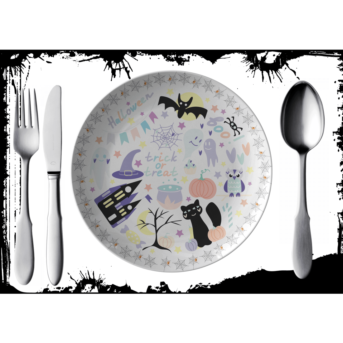 Kate McEnroe New York Halloween Trick or Treat 10&quot; Dinner Plate Plates Single P20-HAL-TRTR-1